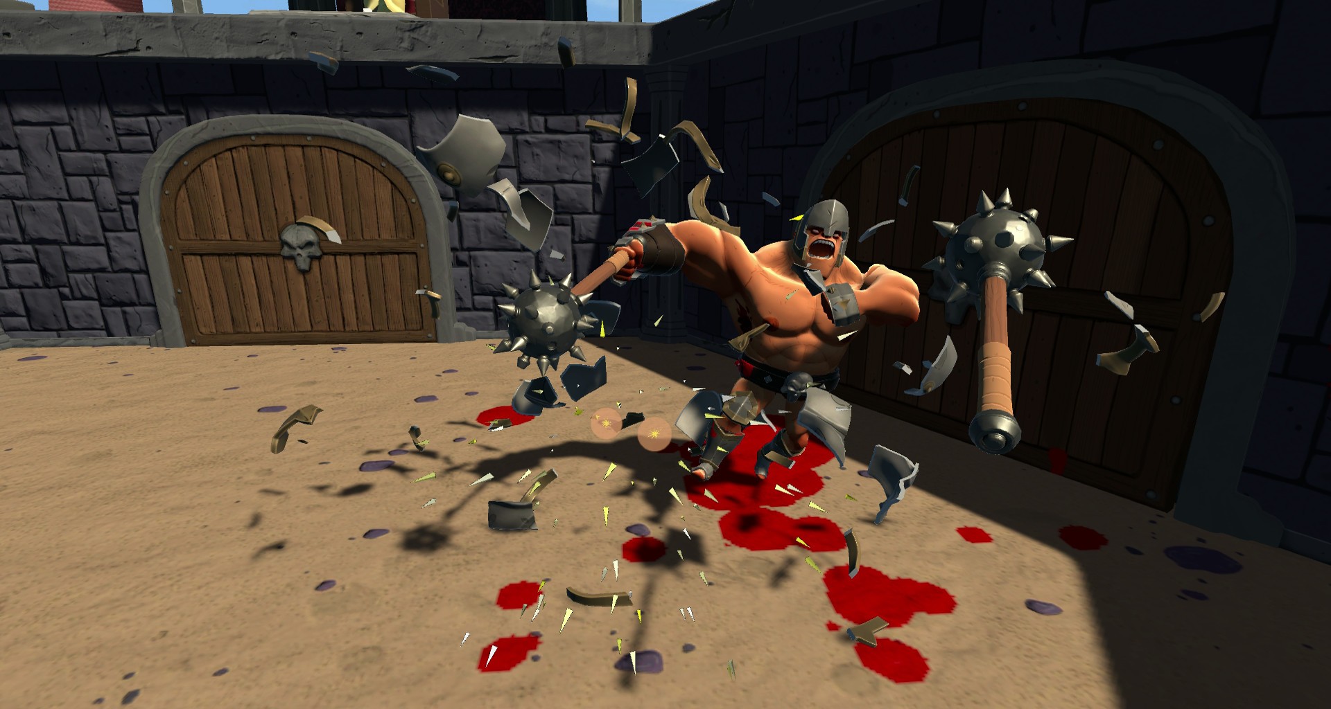 Gorn game with vr set